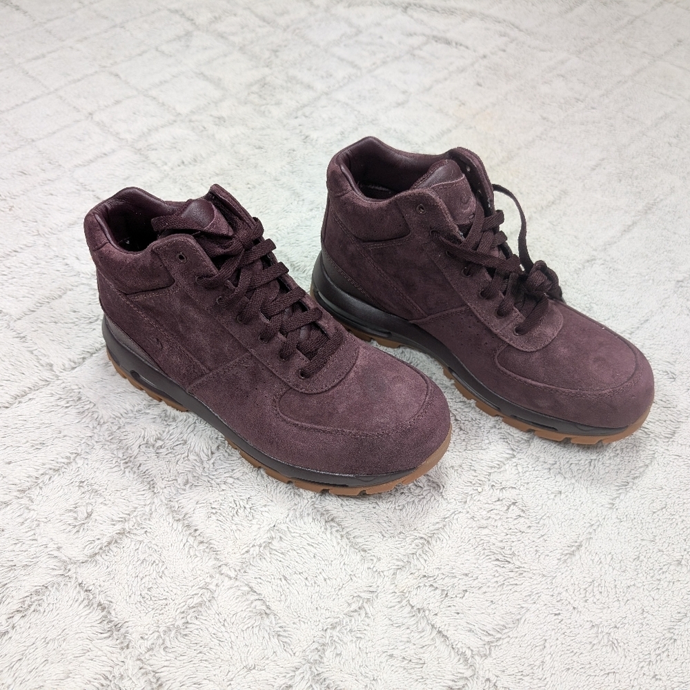 Nike Air Max Goadome ACG Deep Burgundy Gum Suede Boots Mens 10.5 865031-602 NEW